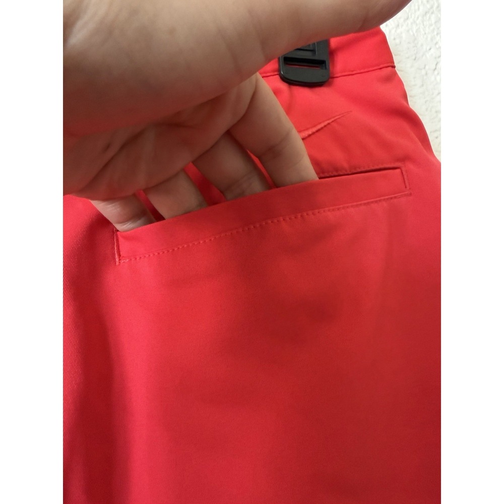 Nike Dri-Fit Golf Chino Shorts Mens 30 Red Performance Athletic Flat Front - Picture 8 of 16